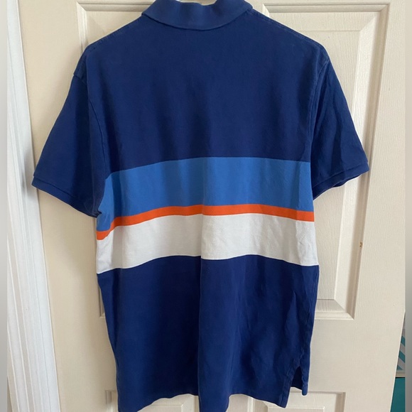 Orange/blue color block Polo by Ralph Lauren MENS, XL - Picture 2 of 3